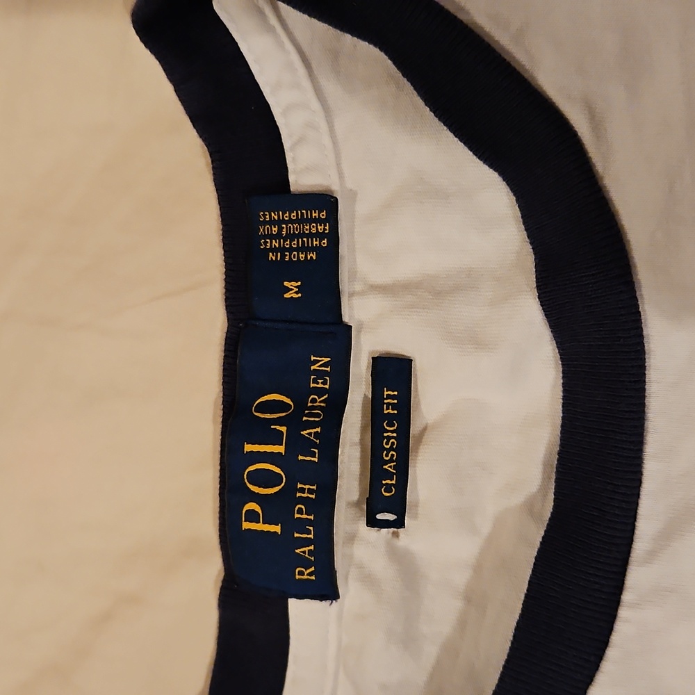 white Polo Ralph Lauren short-sleeve T-shirt featuring the U.S. flag Polo Bear g - Picture 2 of 3